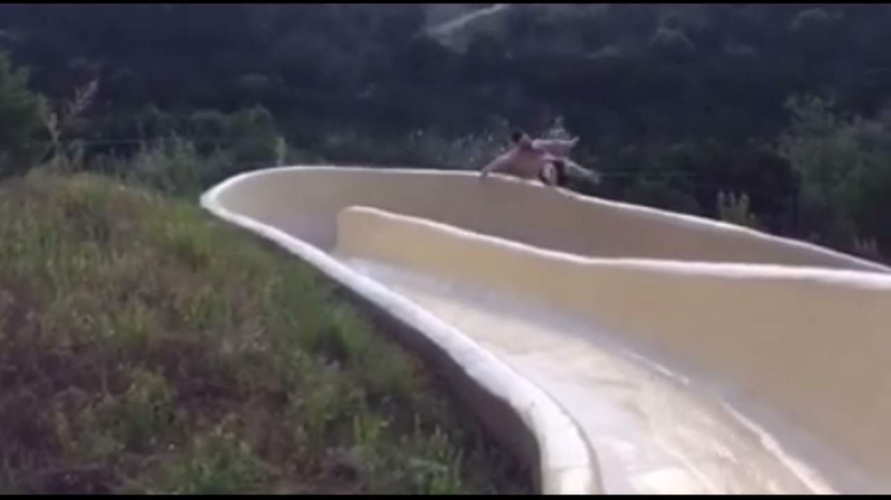 VIDEO: Dallas man falls off water slide onto rocky cliff
